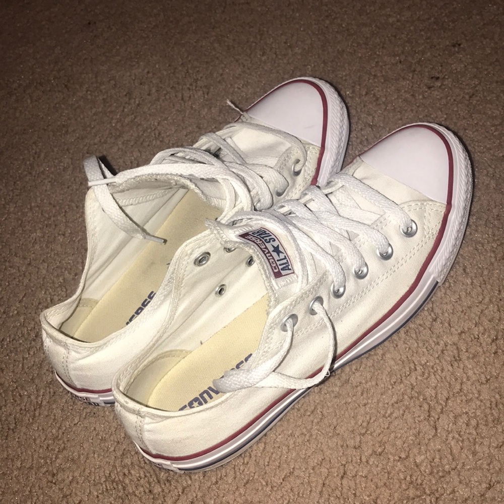 Low Top All White Converse